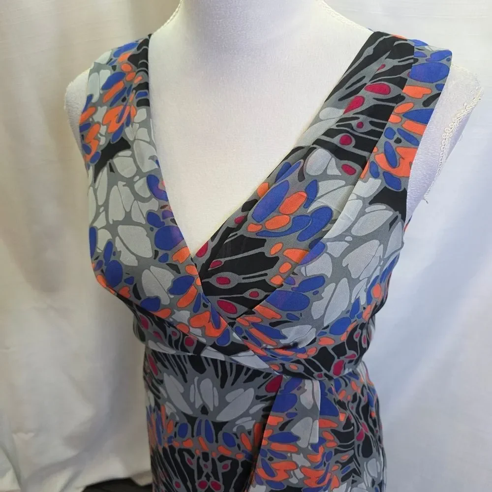 Banana Republic Sleeveless Abstract Print Sheath Dress Size 2